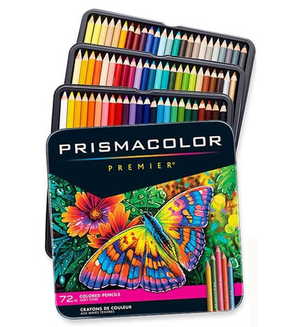 Prismacolor 72 color chart, Tabella colori